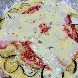 フライパンで作るお好み焼き風ピザ
